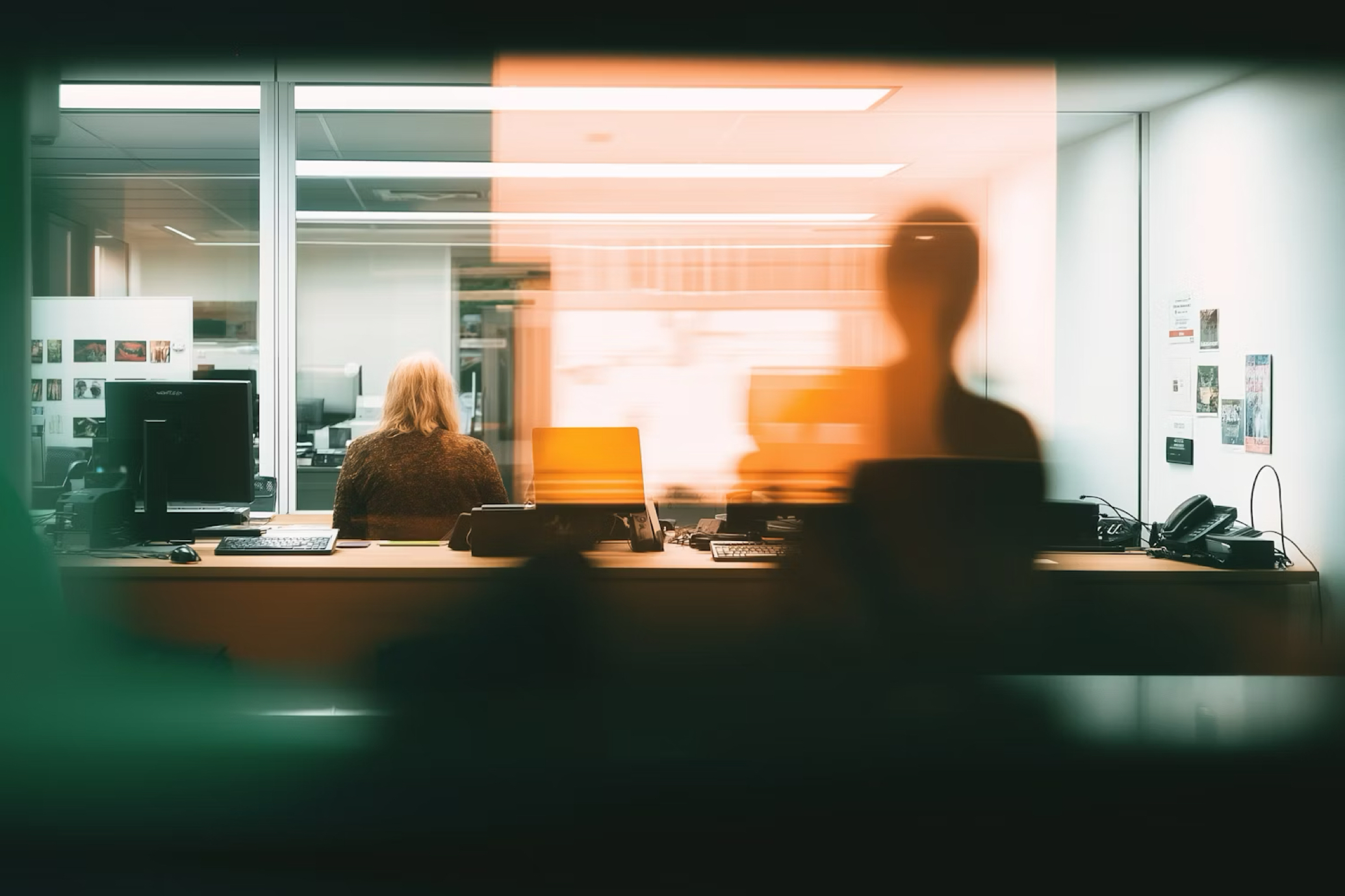 Modern office workspace